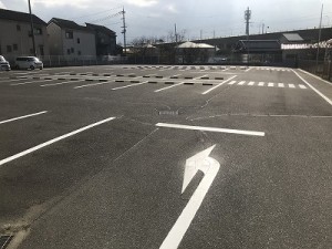 駐車場の拡張工事完了と一方通行のご案内