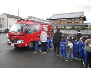 消防車が来てくれました！