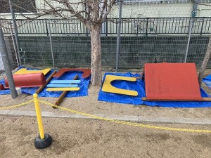 木製遊具・ベンチのリフレッシュ工事をしました✨