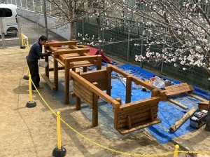 木製遊具・ベンチのリフレッシュ工事をしました✨
